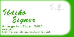 ildiko eigner business card